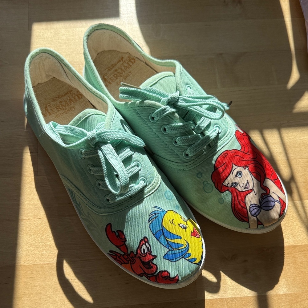 Disney Ariel Little Mermaid Themed Sneakers Size 10